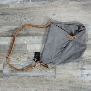 NWT Tom Glovers Gray Leather Crossbody Purse Bag